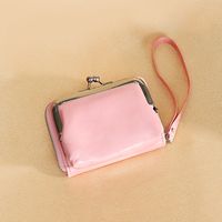 Women's Solid Color Pu Leather Buckle Coin Purses sku image 6