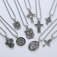 Punk Cool Style Cross 304 Stainless Steel No Inlaid Men'S Necklace Pendant main image 1