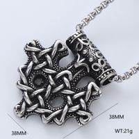 Rock Streetwear Geometric Guitar Stainless Steel Men's Pendant Necklace Necklace Pendant sku image 1