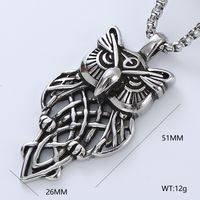 Vintage Style Punk Streetwear Moon Eagle 304 Stainless Steel No Inlaid Men'S Necklace Pendant sku image 7