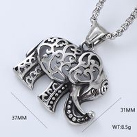 Vintage Style Punk Streetwear Moon Eagle 304 Stainless Steel No Inlaid Men'S Necklace Pendant sku image 3