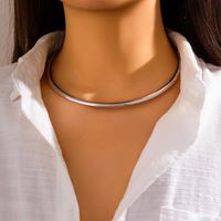 Wholesale Jewelry Punk Classic Style Solid Color Iron Choker sku image 2