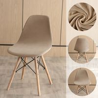 Elegant Solid Color Polyester Chair Cover main image 1