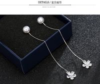 1 Pair Elegant Star Tassel Heart Shape Inlay Alloy Artificial Pearls Rhinestones Glass Earrings sku image 31