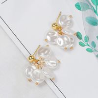 1 Pair Elegant Flower Plating Alloy Drop Earrings sku image 3