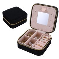 Simple Style Solid Color Flannel Jewelry Boxes sku image 21
