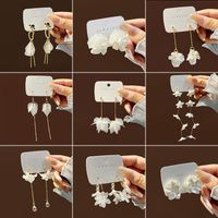 1 Pair Elegant Flower Plating Alloy Drop Earrings main image 6