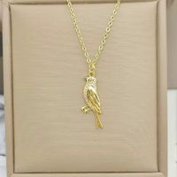 Élégant Oiseau Le Cuivre Placage Incruster Zircon Pendentif sku image 1