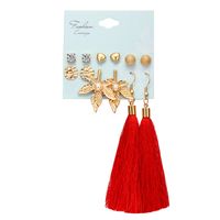 1 Set Modern Style Tassel Flower Plating Alloy Earrings sku image 6