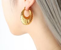1 Pair Simple Style Classic Style Twist Plating Titanium Steel Gold Plated Ear Studs main image 3