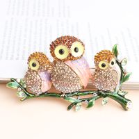 Rétro Nouveauté Hibou Alliage Incruster Strass Unisexe Broches sku image 1