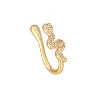Cool Style Animal Bow Knot Airplane Brass Plating Inlay Zircon 18k Gold Plated White Gold Plated Nose Ring main image 2