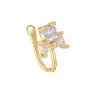 Cool Style Animal Bow Knot Airplane Brass Plating Inlay Zircon 18k Gold Plated White Gold Plated Nose Ring sku image 3