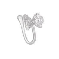 Style Cool Animal Noeud D'arc Avion Laiton Placage Incruster Zircon Plaqué Or 18k Or Blanc Plaqué Piercing Au Nez sku image 8