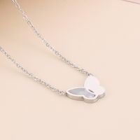 Titanium Steel 18K Gold Plated Simple Style Shiny Plating Inlay Butterfly Shell Bracelets Earrings Necklace main image 6