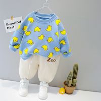 Casual Rabbit Letter Duck Cotton Boys Clothing Sets main image 1