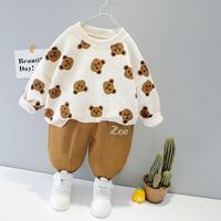 Casual Rabbit Letter Duck Cotton Boys Clothing Sets sku image 5