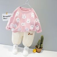 Casual Rabbit Letter Duck Cotton Boys Clothing Sets main image 3