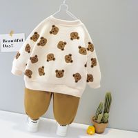 Casual Rabbit Letter Duck Cotton Boys Clothing Sets main image 4