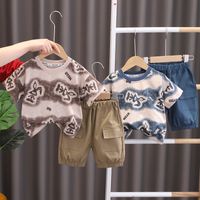 Simple Style Color Block Cotton Boys Clothing Sets main image 1