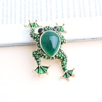 Ig Style Cartoon Style Pastoral Frog Alloy Inlay Artificial Gemstones Unisex Brooches main image 2