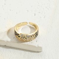 Casual Classic Style Animal Copper Asymmetrical Plating Inlay Pearl Zircon 14k Gold Plated Open Rings sku image 2