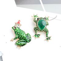 Ig Style Cartoon Style Pastoral Frog Alloy Inlay Artificial Gemstones Unisex Brooches main image 4