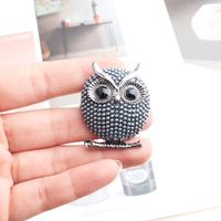 Funny Owl Alloy Inlay Alloy Unisex Brooches main image 4