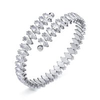 Style Ig Vacances Géométrique Acier Inoxydable Placage Incruster Zircon Plaqué Or 18k Bracelet main image 11