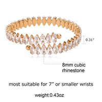 Ig Style Vacation Geometric Stainless Steel Plating Inlay Zircon 18k Gold Plated Bangle main image 8