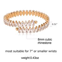 Style Ig Vacances Géométrique Acier Inoxydable Placage Incruster Zircon Plaqué Or 18k Bracelet main image 8