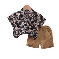 Casual Cartoon Flower Cotton Boys Clothing Sets main image 6