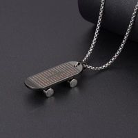 Hip-hop Punk Geometric Skateboard Alloy Titanium Steel Enamel Unisex Pendant Necklace main image 4