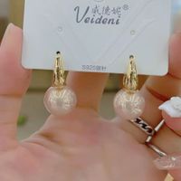 1 Pair Elegant Lady Geometric Flower Bow Knot Inlay Copper Artificial Pearls Zircon Drop Earrings sku image 11