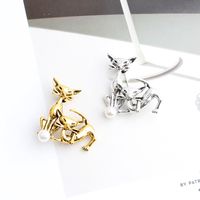 Casual Cat Imitation Pearl Alloy Unisex Brooches main image 1