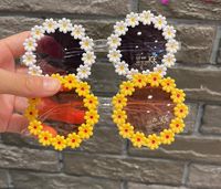 Vacation Beach Flower Ac Round Frame Full Frame Kids Sunglasses main image 4