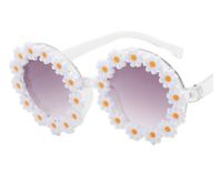 Vacation Beach Flower Ac Round Frame Full Frame Kids Sunglasses sku image 3