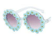 Vacation Beach Flower Ac Round Frame Full Frame Kids Sunglasses sku image 5