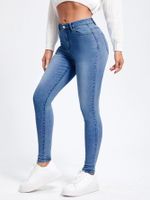 Women's Street Streetwear Solid Color Full Length Jeans main image 4