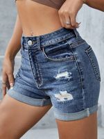 Women's Street Sexy Streetwear Solid Color Shorts Ripped Jeans main image 2