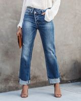 Women's Street Casual Streetwear Solid Color Full Length Washed Jeans main image 5