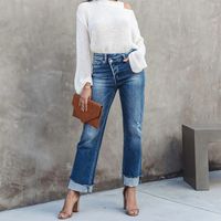 Women's Street Casual Streetwear Solid Color Full Length Washed Jeans main image 4