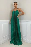 Women's Party Dress Elegant Sexy Pleated Sleeveless Solid Color Maxi Long Dress Banquet main image 4