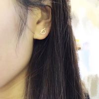 1 Pair Simple Style Round Inlay White Copper Zircon Ear Studs main image 4