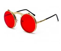Retro Solid Color Ac Round Frame Full Frame Women's Sunglasses main image 2