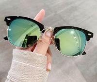 Simple Style Solid Color Tac Square Half Frame Women's Sunglasses main image 1