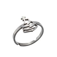 Modern Style Printing Stainless Steel Plating Open Rings sku image 2