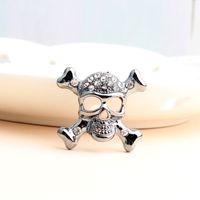 Funny Skull Alloy Inlay Alloy Men's Brooches sku image 2