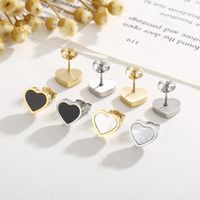 Titanium Steel 18K Gold Plated Cute Vacation Heart Shape Jewelry Set main image 2