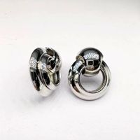 1 Pair Simple Style Streetwear Geometric Plating Iron Earrings sku image 2